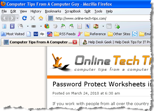 Tabs in Firefox