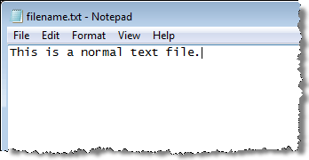 Normal text file