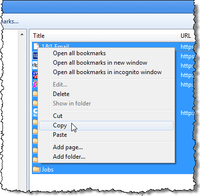 Copying the Firefox Bookmarks toolbar items