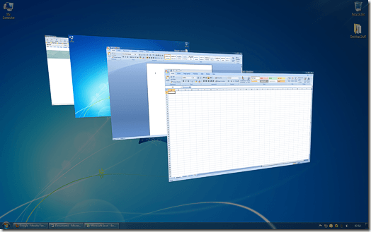 Windows 7 Aero Desktop vs Windows XP