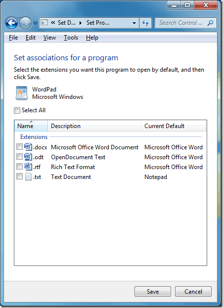 hur man öppnar en komplett docx-fil i Windows Vista
