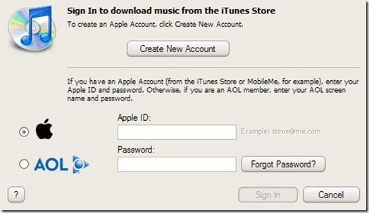 itunes sign in