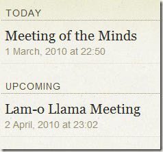 meeting list