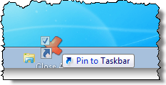 Pinning Close All to the Taskbar in Windows 7
