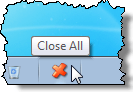 Close All pinned to the Taskbar