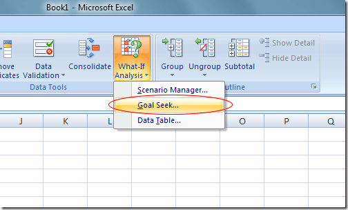 Excel What-If Analysis Goal Seek Tool