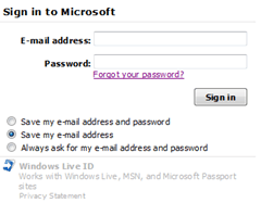 Sign in to Microsoft