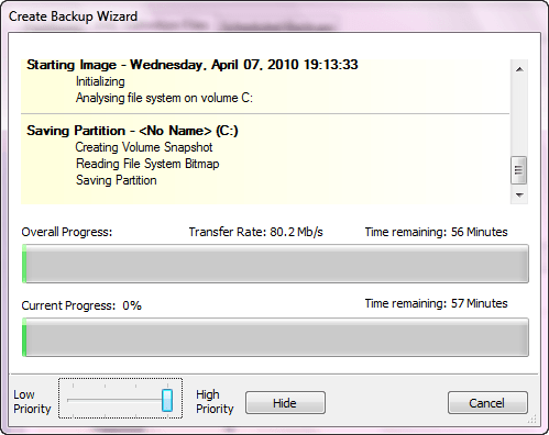 backup process