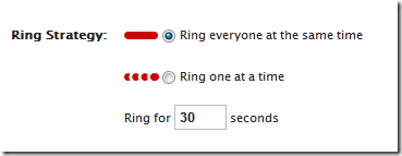 Send calls to a group extension.
