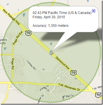 Device locator map.