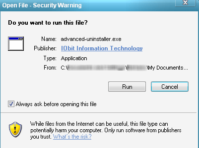 open file security warning