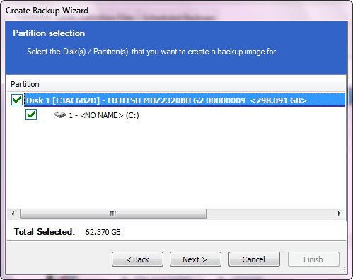 partition selection