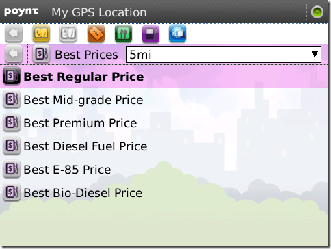 Gas Prices Search with Poynt