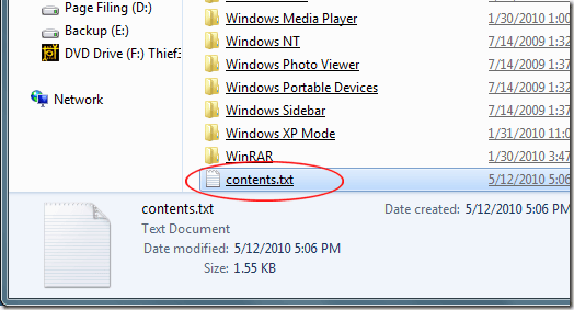 A New File in the Program Files Folder