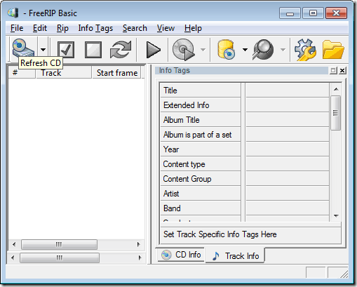 FreeRIP Basic Toolbar