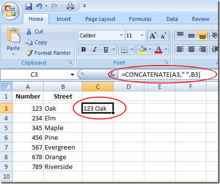 Put a Space Between Concatenated Text