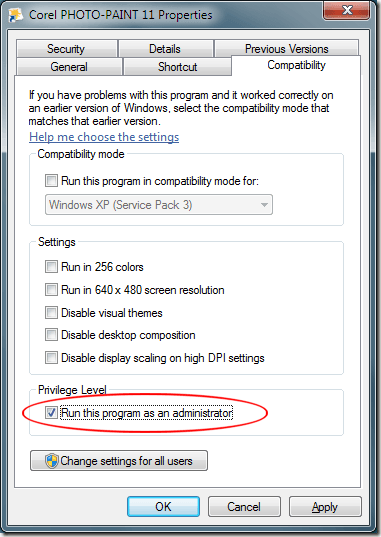 Run This Program as an Administrator