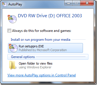 autoplay windows 7