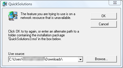 quicksolutions error 2