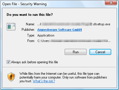 security warning