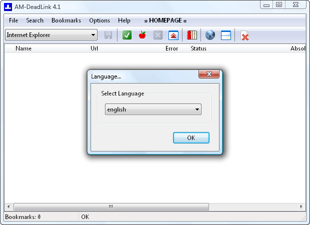select language