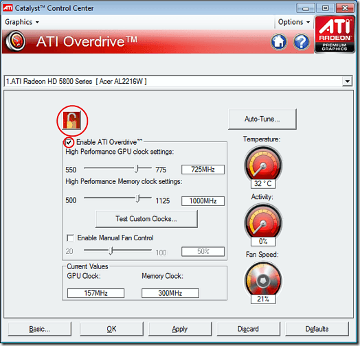 Enable ATI Overdrive