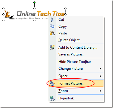 Format Picture in Microsoft Publisher