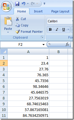 Numbers in Excel with Various Precision