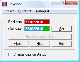 main interface