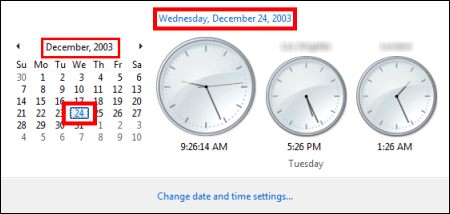 system calendar