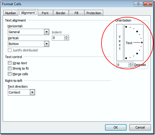 Format Cells Alignment in Excel