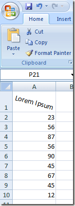 Orient Text in Excel in Any Direction