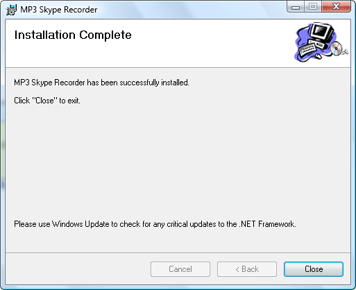 installation complete