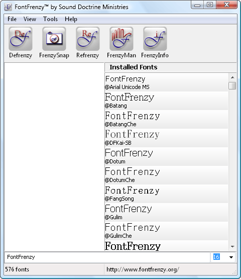main interface