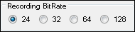 recording bitrate