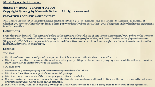 license agreement