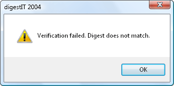 verification failed