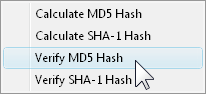 verify MD5 hash