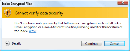 cannot verify data security