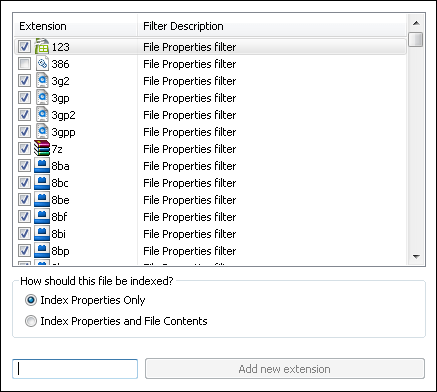 file types settings