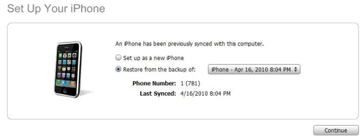 iphone setup as new
