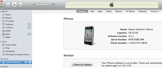 itunes iphone sync