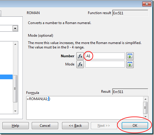 Converting Numbers to Roman Numerals in OpenOffice Calc