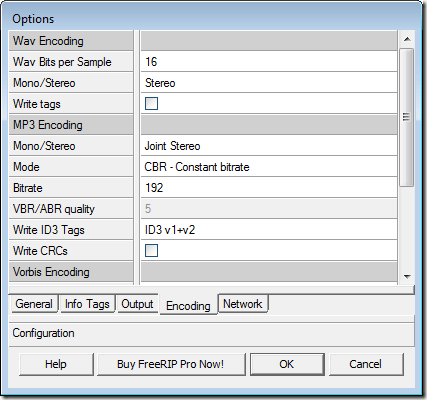 Choosing MP3 Encoding Options in Windows 7 Application