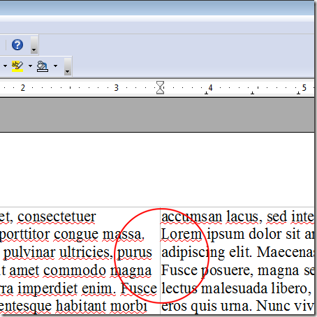 Column Text Runs into Itself in OpenOffice Writer