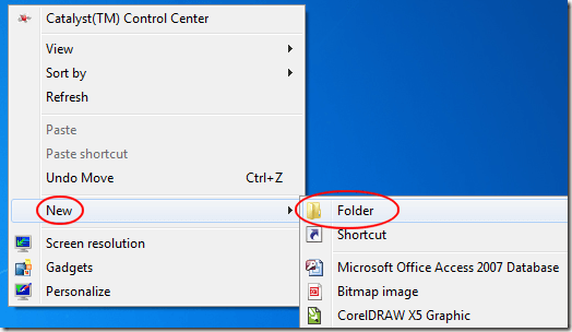Create a New Folder on the Windows 7 Desktop