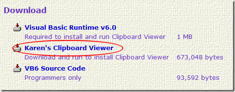 Download Karen's Clipboard Viewer