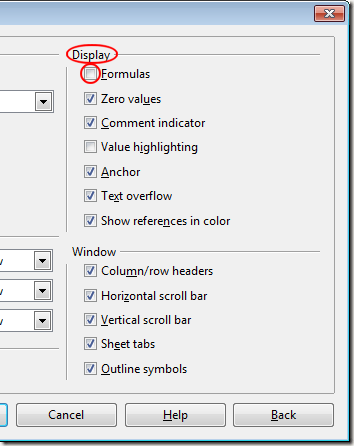 Show Forumulas in OpenOffice Calc