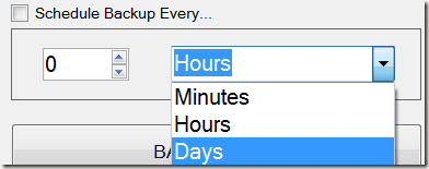 schedule backup