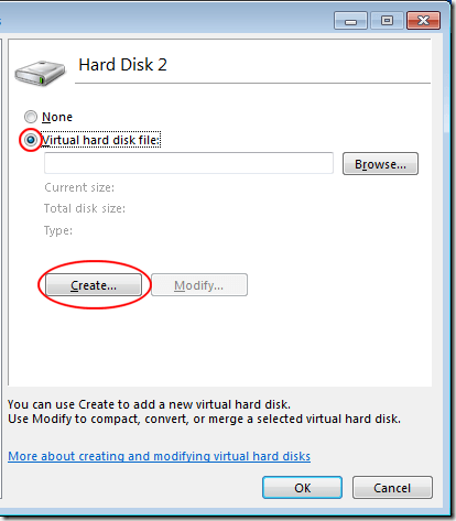 Add a Hard Disk to XP Mode